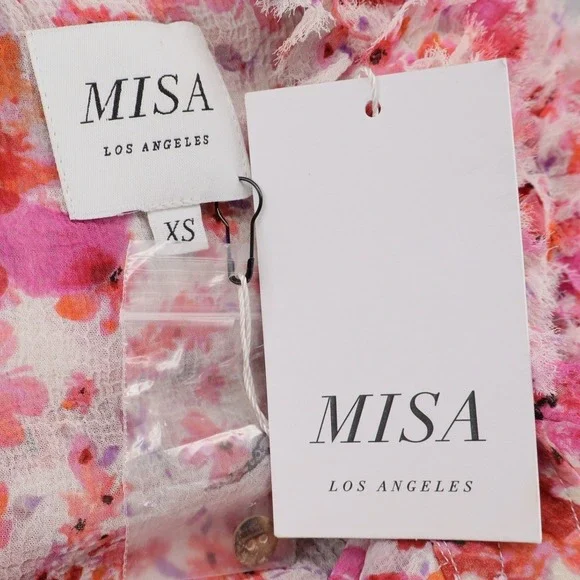 MISA Los Angeles Aurelie Floral Maxi Dress Ruffle Sleeveless XS NWT - Picture 10 of 10